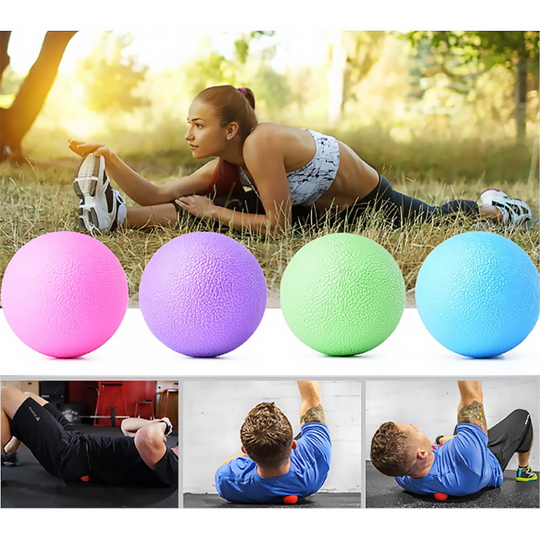 Lacrosse Ball Mobility Myofascial Trigger Point Release Body Massage Ball TES 