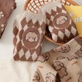 thumbnail image 6 of 3 Pairs Kids Wool Cotton Socks, Toddlers Boys Girls Warm Cute Animal Pattern Cartoon Novelty Fashion Soft Cotton Long Socks, 6 of 8