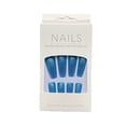 thumbnail image 1 of pitrice 1 Set French Tip Press on Nails Solid Color Extra Long Artificial Detachable Full Cover Salon DIY Manicure Kit for Girls H33-blue, 1 of 7