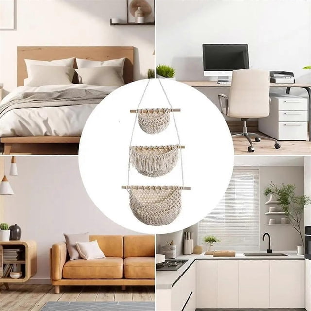 Hanging Storage Pouches Wall Mounted Organizer Wall Mounted No-Punch over the Door Storage Pouch for Living Room C