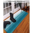 thumbnail image 3 of Teal White Gradient Front Door Mat Abstract Ombre Texture Modern Art Welcome Doormat Indoor Outdoor Entrance Floor Mat Non-Slip Washable Runner Rug for Front Porch Decor 18x47 Inch, 3 of 6