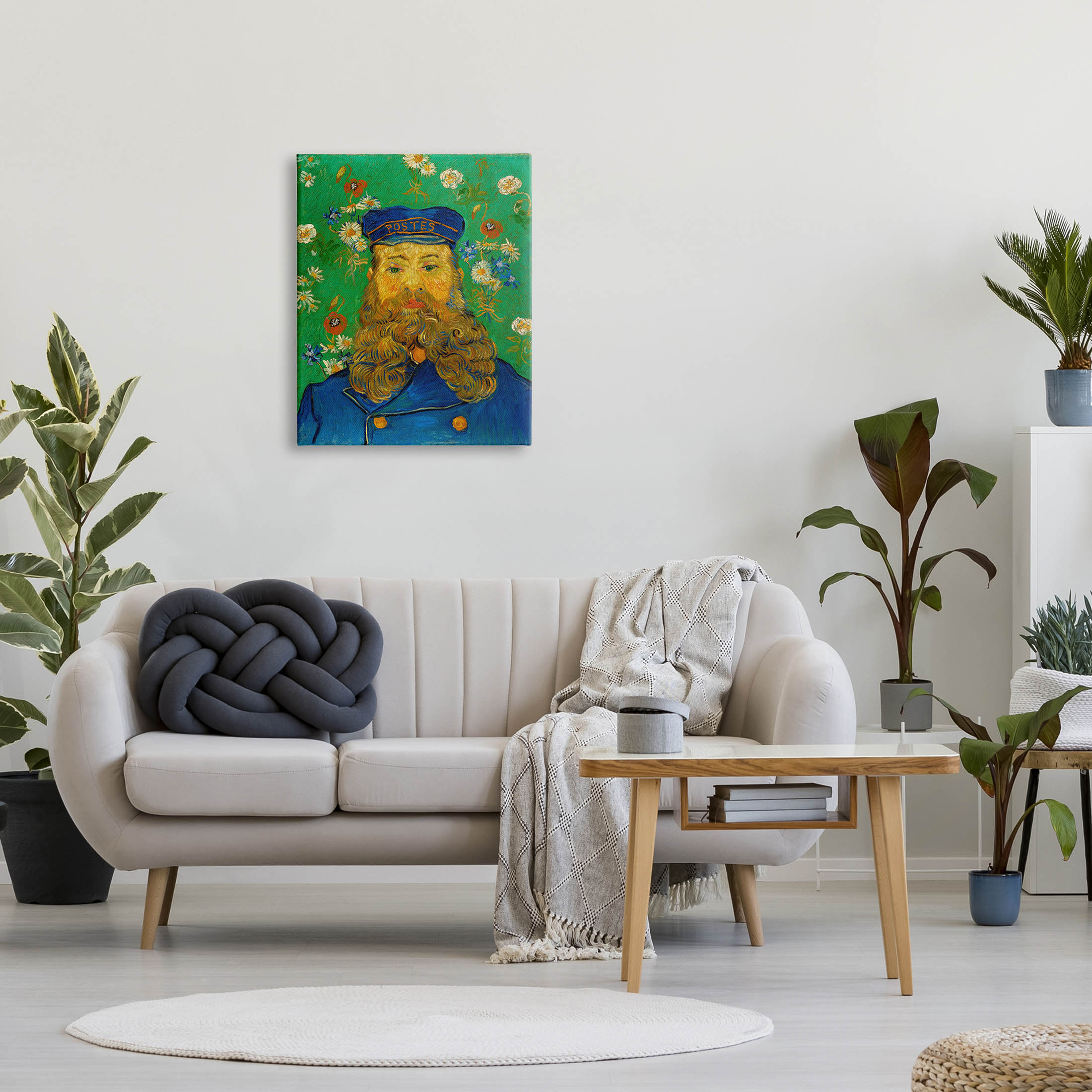Portrait Of Joseph Roulin Van Gogh Botanical & Floral Painting Gallery Wrapped Canvas Print Wall Art