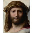 thumbnail image 2 of Allegri, Antonio 15x18 Gold Ornate Wood Framed with Double Matting Museum Art Print Titled - Head of Christ, 2 of 4