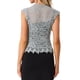 thumbnail image 3 of Cárdigan de encaje con mangas de capucha INSPIRE CHIC para mujer, elegante shrug floral para bodas de noche, XL gris, 3 of 6