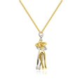 thumbnail image 1 of Couple hugging pendant Lovers Necklace SILVER GOLD, 1 of 4