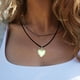 thumbnail image 5 of Collar de Choker de Corazón Rojo Uxcell, Collar de Corazón Grande de Vidrio con Cadena de Terciopelo Ajustable para Mujeres Y2K, 5 of 6