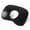 Black U-Shaped Flocked Press-to-Inflate Neck Pillow, variant on Push-Button Inflatable Travel Neck Pillow, U-Shaped Portable Airplane Head Support, Contoured Neck Brace for Car and Train Travel, Lightweight Compact Flight Accessory with Soft Cover