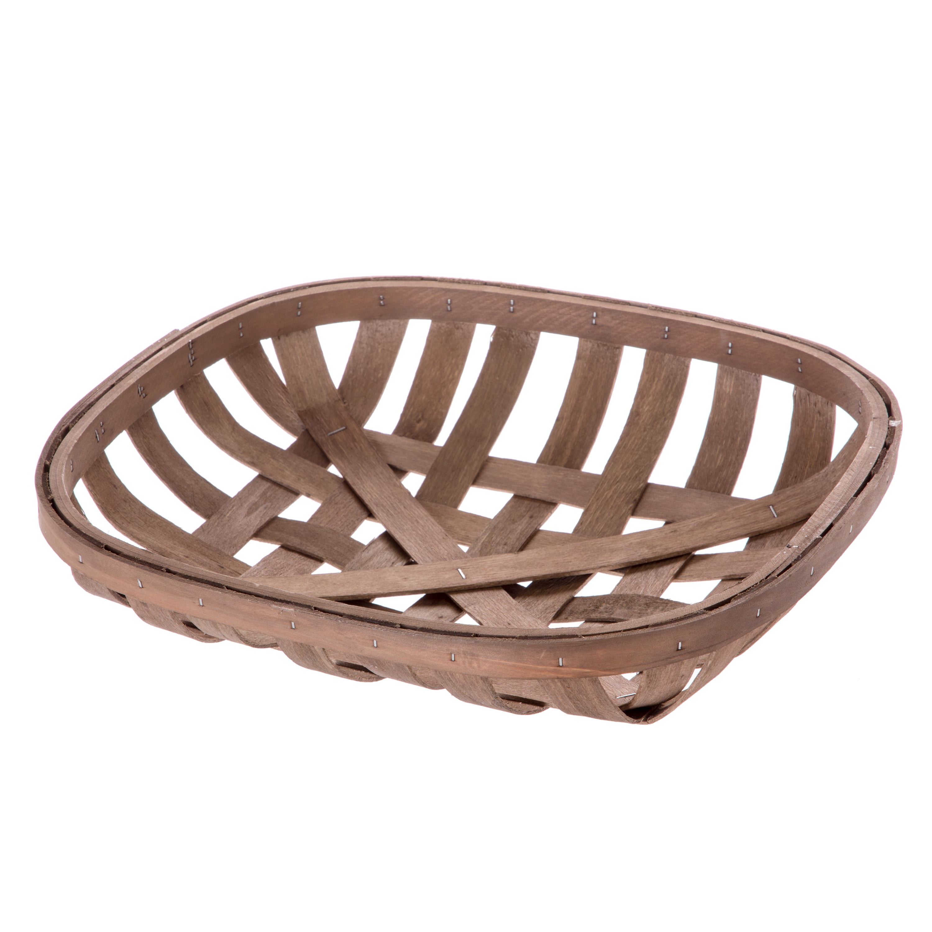 Mainstays Brown Woodchip Tobacco Decorative Basket
