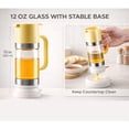 thumbnail image 2 of honey dispenser no drip,12 oz Glass Honey Dispenser with Handle,Bottom Release Syrup Dispenser,Refillable Honey Jar, 2 of 7