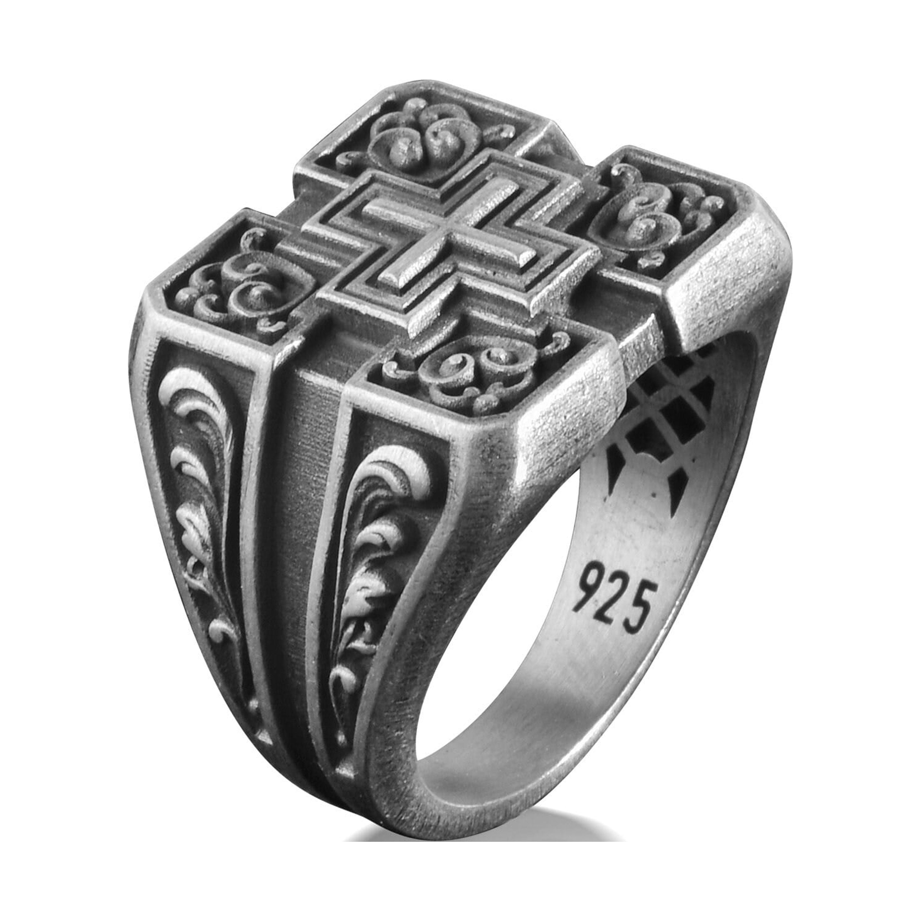 MALTESE CROSS RING (SQUARE SIGNET) Yellow Gold or Silver Malta
