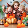 thumbnail image 2 of 12pcs Halloween Calabaza Luces LED Calabaza Decoración de Halloween Batería Desarrollado, 2 of 6