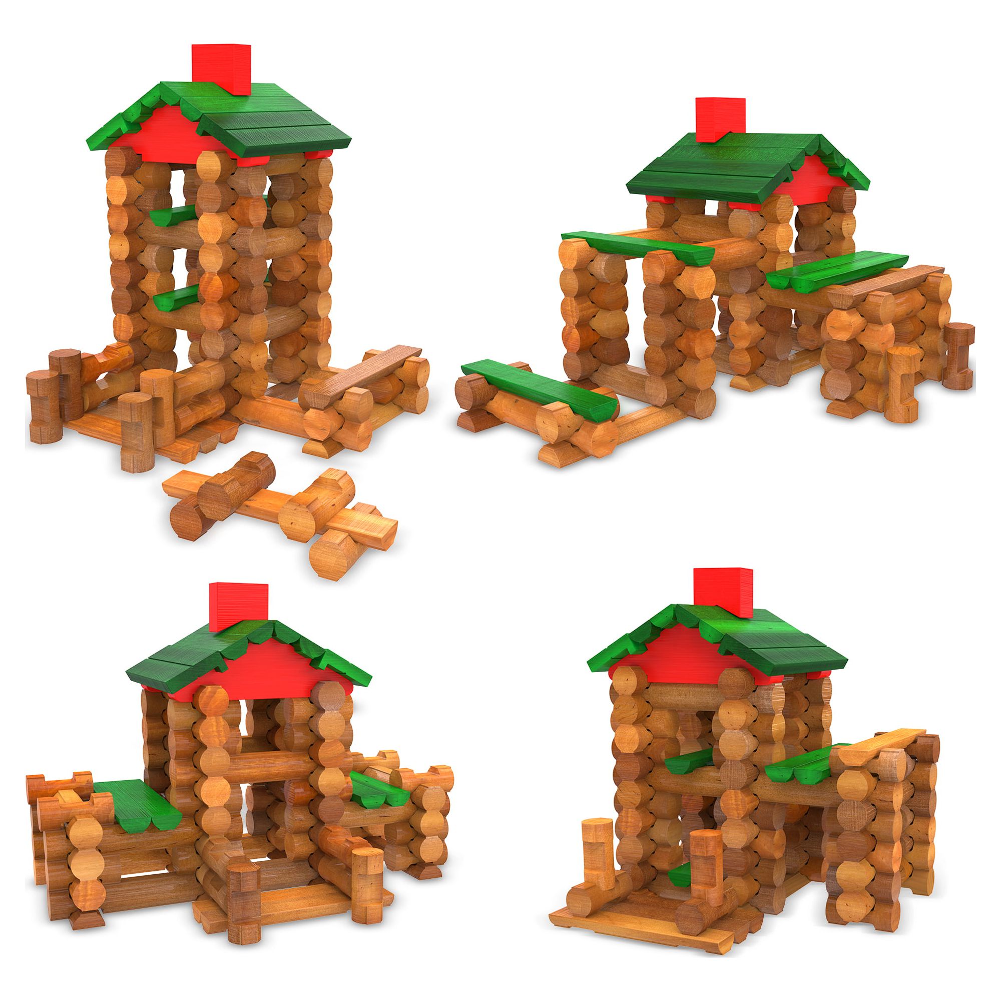 Lincoln Logs 97 PC Classic Lodge Set - image 3 of 4