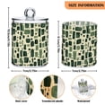 thumbnail image 5 of Yayeee 2 Pack Qtip Holder Bathroom Cotton Swab Canister with Lid Clear Dispenser Set, Green Geometric, 5 of 6