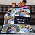 thumbnail image 5 of Custom Blanket with Picture, Personalized Fathers Day Dad Gifts from Daughter, Customized Blanket for Dad, Custom Throw Blankets with Photos, Customized Birthday Giftsn Blankets, 5 of 5