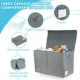 thumbnail image 3 of Extra Large Toy Box 82.5L Collapsible Sturdy Kids Toy Chest for Boys Girls Kids Toy Storage Organizer Toddler Storage Bins with Lids and Handle Toy Box basket for Living Room Bedroom Nursery Gray, 3 of 9