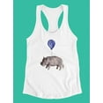 thumbnail image 3 of Watercolor Baby Hippo Tank Women -Image by Shutterstock, Female x-Small, 3 of 4
