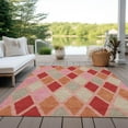 thumbnail image 6 of Addison Rugs Chantille Indoor/Outdoor Transitional Diamonds Pink Washable Rectangle Rug, 9' x 12', 6 of 6