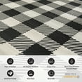 thumbnail image 6 of World Rug Gallery Buffalo Plaid Reversible Plastic Indoor and Outdoor Picnic Mat, Camping Rug, RV Rug - BLACK 7'10"X10', 6 of 9