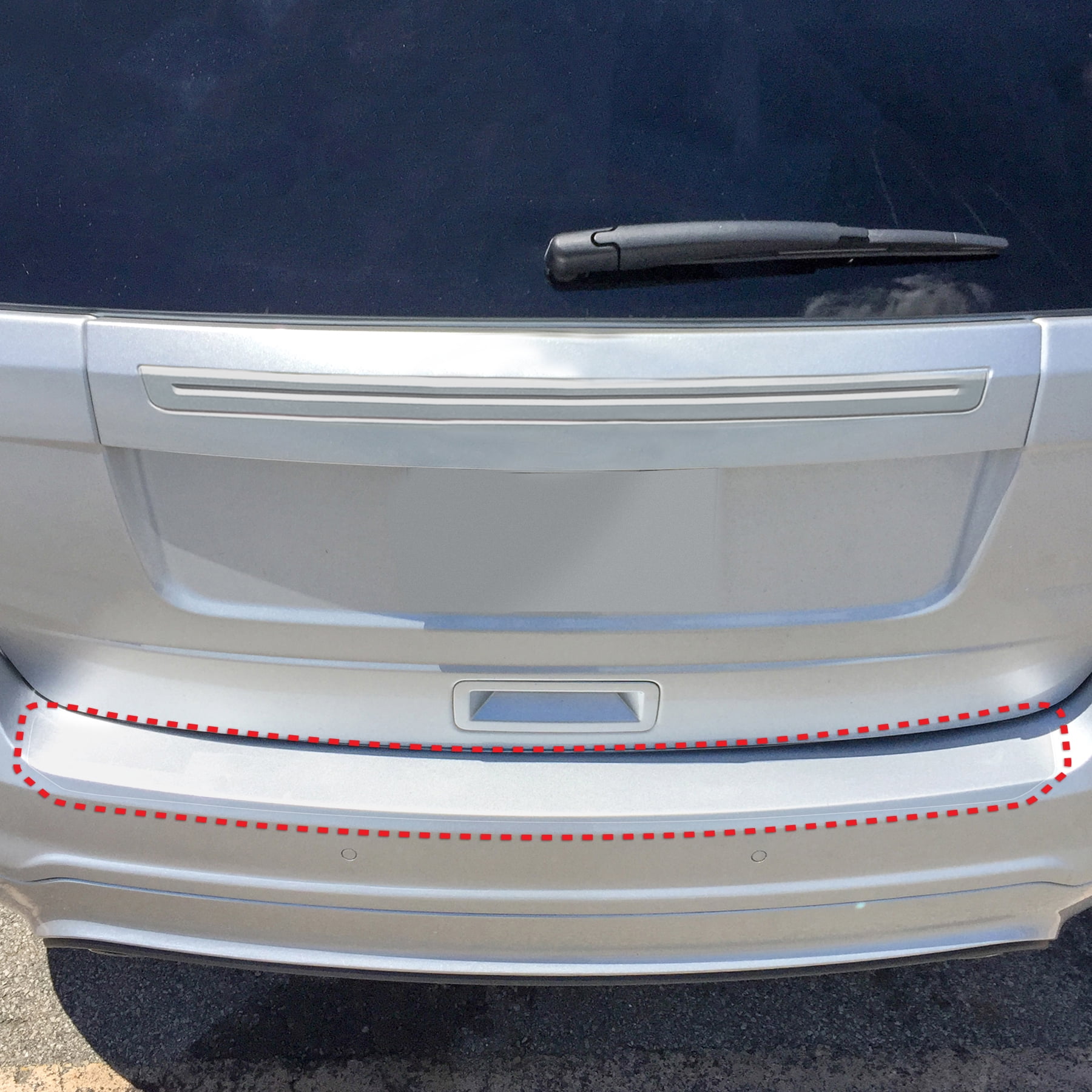 Rear Bumper Scuff Scratch Protector 2009-2014 Compatible with Volkswagen Jetta Wagon 1pc Paint Shield 
