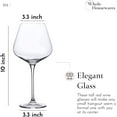 Elegant WHOLE HOUSEWARES 29oz Wine Glasses Set of 4 Hand Blown