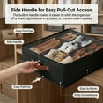 thumbnail image 6 of NIUTA Shoe Organizer for Closet, 2Pack 12-Compartment Shoe Storage Organizer with Clear Zip Top Cover, Fabric Shoe Rack for Closet, Shoe Storage Box with Side Handle, Shoe Shelf Container, 6 of 7