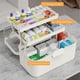 thumbnail image 3 of Large Plastic Medicine Organizer Includes A Small Pillbox - Multi-Layer First Aid Medical Storage Box, 3 of 5