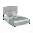thumbnail image 3 of Furinno Skylar Geometric Design Headboard Bedframe, 12PC Slat Style, Glacier, Full, 3 of 6