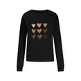 thumbnail image 4 of T-shirt de la Saint-Valentin pour Femmes 2024, Chandails à Col Rond, T-Shirts Décontractés avec Cœur, T-Shirts Graphiques Amples à Manches Longues, Chandails à Enfiler, Hauts Mode pour les Fêtes, T-Shirt, 4 of 6