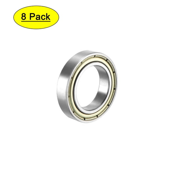 Deep Groove Ball Bearing 6802Z Double Sealed, 15mmx24mmx5mm Carbon Steel 8Pcs