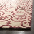 thumbnail image 3 of Safavieh Dip Dye Flower Distressed Wool Area Rug, Beige/Maroon, 2' x 3', 3 of 8