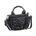 thumbnail image 1 of Bolso de hombro tipo shopper con cremallera, bolso de hombro estilo vaquero retro para mujer que se desplaza al trabajo. Negro, 1 of 9