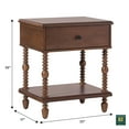 thumbnail image 4 of Walker Edison Vivienne Easy Assembly 2-Piece Solid Wood Bedroom Set with Queen Bed Frame and 1-Drawer Nightstand - Dark Brown, 4 of 11