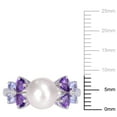 thumbnail image 2 of Everly Women's Cultured Pearl and Amethyst Tanzanite Sterling Silver Ring, 2 of 7