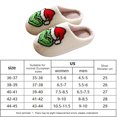 thumbnail image 2 of Para zapatillas de peluche de Grinch, zapatillas térmicas planas cómodas zapatillas de monstruos verdes peludos de pareja suave para dormitorio interior, 2 of 9