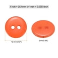 thumbnail image 2 of Uxcell 10Pcs Sewing Button 1/2"(12.5mm) 2 Holes Resin Round Craft Replacement Buttons, Orange, 2 of 5
