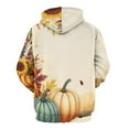 thumbnail image 3 of Autumn Harvest Pumpkins Sunflowers 3D Print Hoodie Men Women Autumn Thin Pullover Sweatshirt Vintage Streetwear Tops, 3 of 6