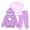 Lavender Purple, variant on Girls' 3-Piece Hoodie, T-Shirt & Jogger Set, Pink Bubblegum, Size 5/6