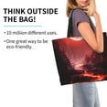 thumbnail image 2 of Balery Red Moon Lava Bolsa Tote Estilo Estético con Cremalleras, Bolsa de Hombro, Bolsa de Compras Grande y Plegable, 2 of 8