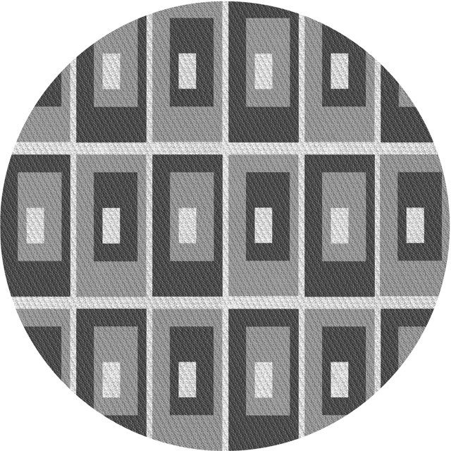 Ahgly Tapis Rond Lavable en Machine Intérieur Transitionnel Gris Nuage Gris, 6 Pieds Rond