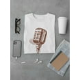 thumbnail image 3 of Smartprints Mens Graphic Tee - Sketch Of An Old Microphone - Regular Fit 100% Cotton, 3 of 4