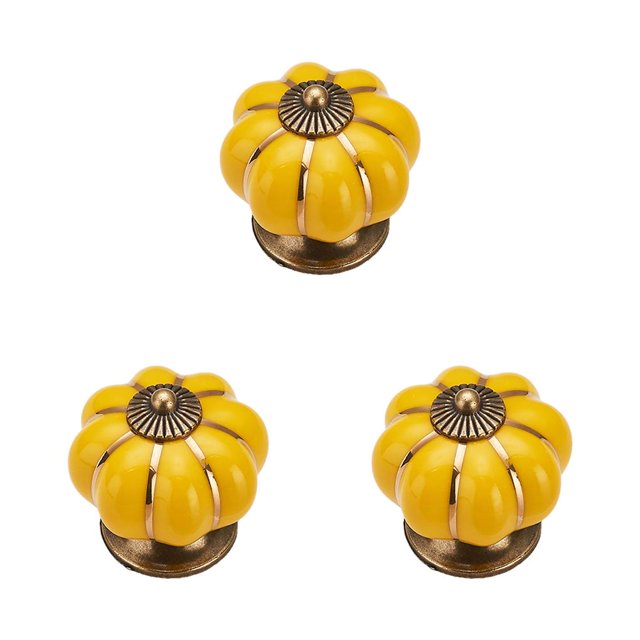 Eigraketly Pomos de puerta de calabaza Gabinete de zapatos Tirador Pomo de puerta Sala de estar Baño Piezas de apartamento Accesorios de hardware Type1 NO1