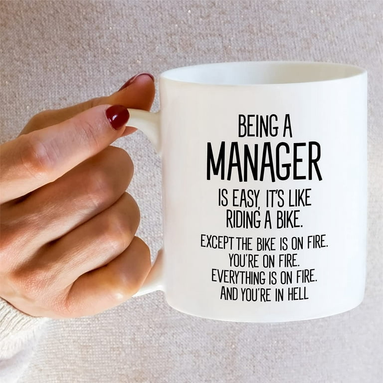 Being a Manager is Easy It is Like Riding a Bike Mug