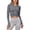 A-Grey422, variant on Womens Front Ruched Long Sleeve Crop Top Thumb Hole Slim Fit Athletic Tees Workout Daily Pullover Top