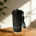 thumbnail image 4 of zhangmingg Tasse de Voyage en Acier Inoxydable Isolée sous Vide Design Floral Récipient pour Boissons Chaudes Froides pour l'Hiver, 4 of 6