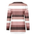 thumbnail image 5 of Lenago Hoodies for Women Tops Fall Long Sleeve Loose Pullover Shirt Dressy Casual Ladies Striped Crewneck Sweatshirts Fall Winter Outfits Clothes, 5 of 5