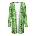 thumbnail image 5 of Pompotops Chemisier Décontracté à Manches Longues Imprimé pour Femmes avec Poche Cardigan Liquidation, 5 of 5