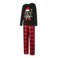 thumbnail image 4 of Elippeo Christmas Pajamas for Family, Long Sleeve Tops + Buffalo Plaid Pants Set Sleepwear Loungewear, 4 of 10