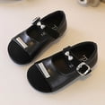 thumbnail image 7 of Viluyesy Girls' Spring Summer Patent Color-Block Flats - Soft Low-Heel Princess Dress Shoes Black Size 11, 7 of 7