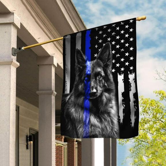 FLAGWIX American House Flag (29.5" x 39.5") - K9 Flag German Shepherd Police Dog - Polyester Indoor Outdoor Flags