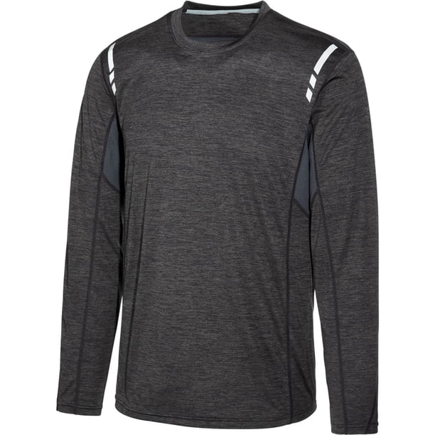 Camiseta básica de rendimiento de malla de contraste para hombre de Ideology, gris, XL